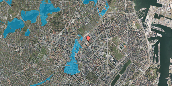 Oversvømmelsesrisiko fra vandløb på Slangerupgade 30, st. th, 2200 København N