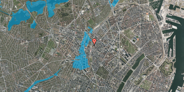 Oversvømmelsesrisiko fra vandløb på Slejpnersgade 10, 2. th, 2200 København N