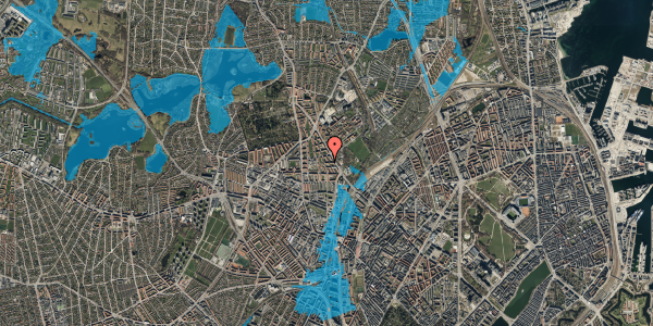 Oversvømmelsesrisiko fra vandløb på Slotsfogedvej 7, st. tv, 2400 København NV