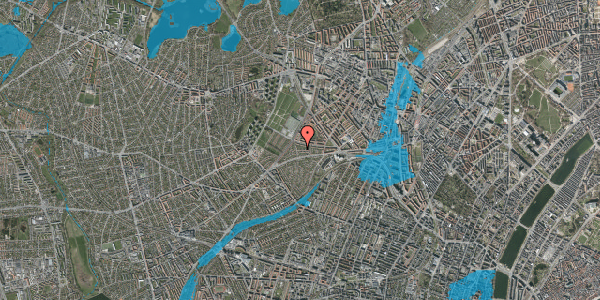 Oversvømmelsesrisiko fra vandløb på Slåenvej 18, 2400 København NV