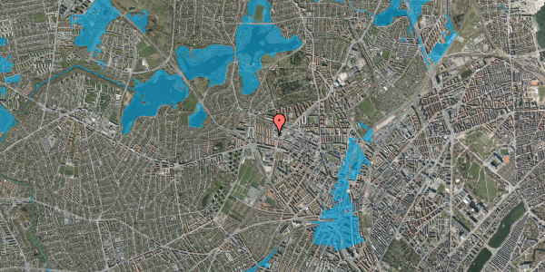 Oversvømmelsesrisiko fra vandløb på Smedetoften 3, 2. th, 2400 København NV