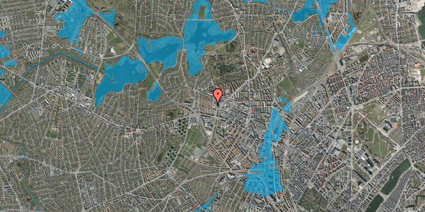 Oversvømmelsesrisiko fra vandløb på Smedetoften 7, 2. tv, 2400 København NV