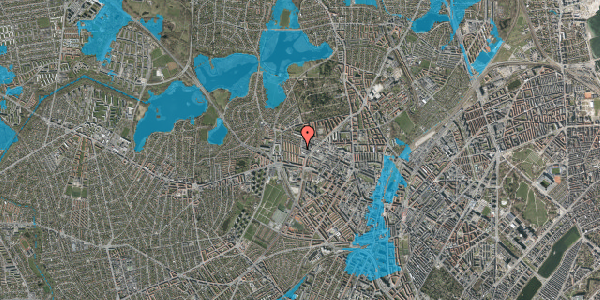 Oversvømmelsesrisiko fra vandløb på Smedetoften 11, 2. tv, 2400 København NV