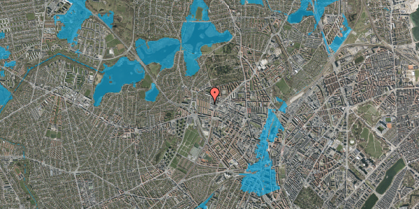 Oversvømmelsesrisiko fra vandløb på Smedetoften 13, 3. , 2400 København NV
