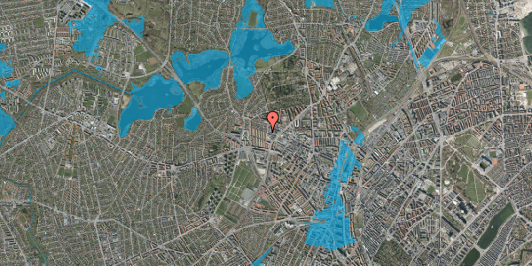 Oversvømmelsesrisiko fra vandløb på Smedetoften 17, 2. th, 2400 København NV