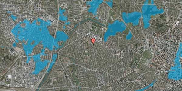 Oversvømmelsesrisiko fra vandløb på Smørumvej 70B, 2700 Brønshøj