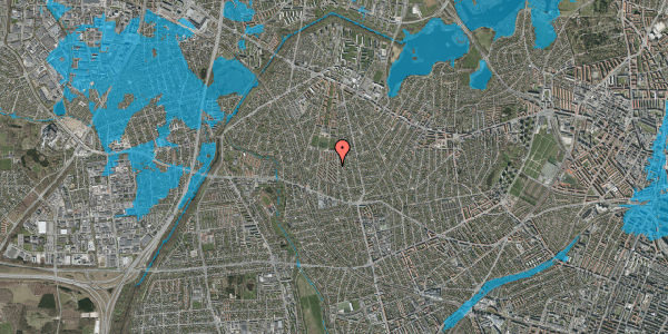 Oversvømmelsesrisiko fra vandløb på Smørumvej 125, 2700 Brønshøj