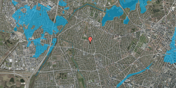 Oversvømmelsesrisiko fra vandløb på Smørumvej 133, 2700 Brønshøj