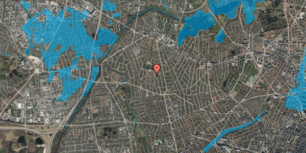 Oversvømmelsesrisiko fra vandløb på Smørumvej 147, 2700 Brønshøj