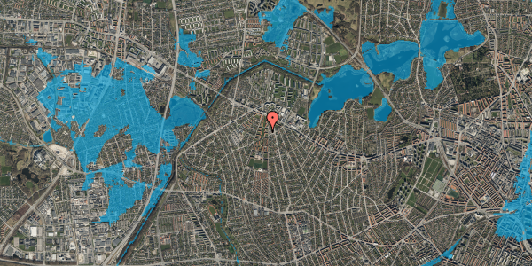 Oversvømmelsesrisiko fra vandløb på Smørumvej 295, st. tv, 2700 Brønshøj