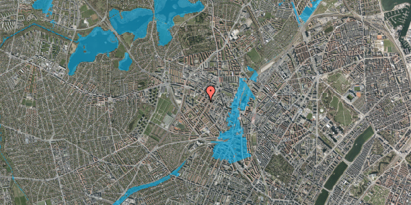 Oversvømmelsesrisiko fra vandløb på Sneppevej 11, 1. th, 2400 København NV