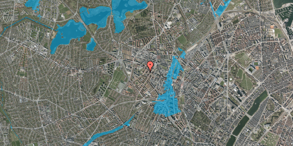 Oversvømmelsesrisiko fra vandløb på Sneppevej 18, 3. tv, 2400 København NV