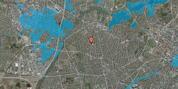 Oversvømmelsesrisiko fra vandløb på Snertingevej 21, 1. , 2700 Brønshøj