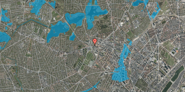 Oversvømmelsesrisiko fra vandløb på Sokkelundsvej 2, st. th, 2400 København NV