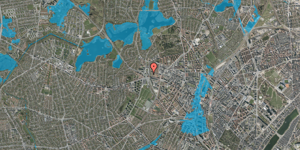 Oversvømmelsesrisiko fra vandløb på Sokkelundsvej 16, 3. th, 2400 København NV