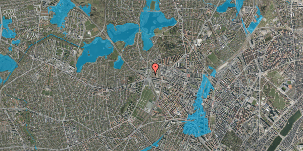 Oversvømmelsesrisiko fra vandløb på Sokkelundsvej 18, st. th, 2400 København NV