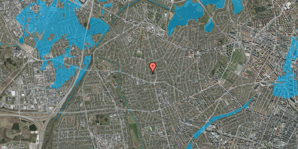 Oversvømmelsesrisiko fra vandløb på Solrødvej 17, 2700 Brønshøj