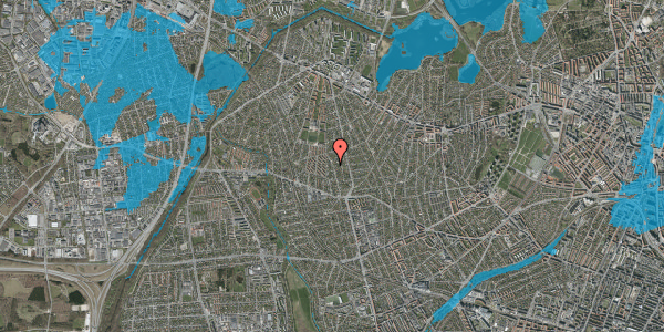Oversvømmelsesrisiko fra vandløb på Solrødvej 33, 2700 Brønshøj