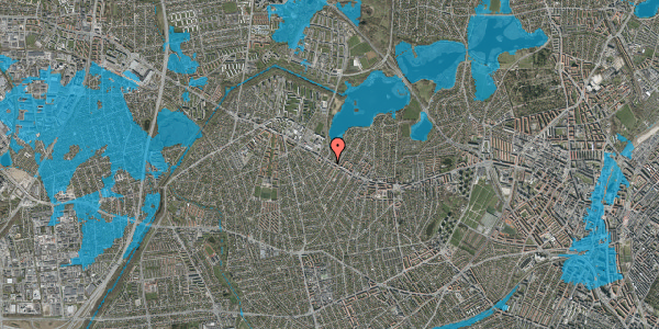 Oversvømmelsesrisiko fra vandløb på Solsikkevej 2A, 1. th, 2700 Brønshøj