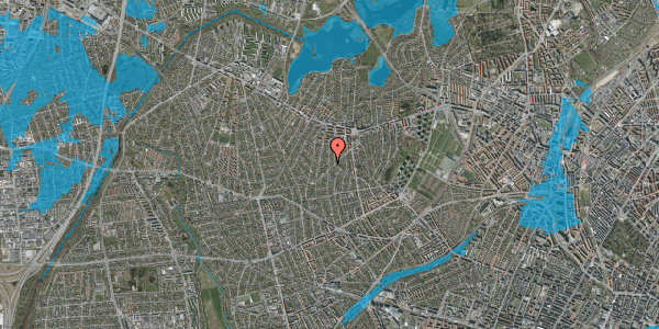 Oversvømmelsesrisiko fra vandløb på Sonnerupvej 4, 2700 Brønshøj