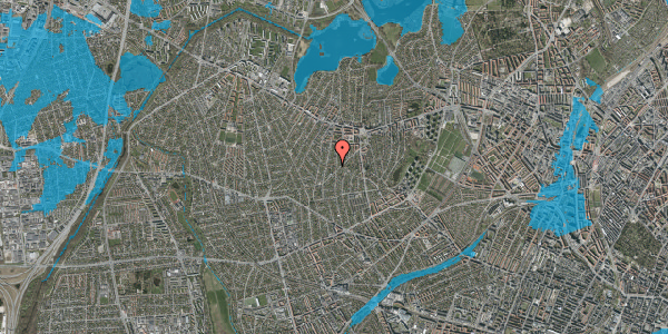 Oversvømmelsesrisiko fra vandløb på Sonnerupvej 5, st. , 2700 Brønshøj