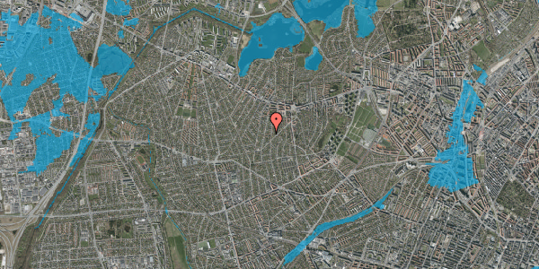Oversvømmelsesrisiko fra vandløb på Sonnerupvej 8, 2700 Brønshøj