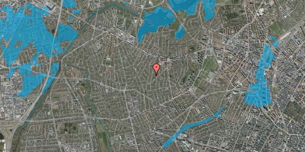 Oversvømmelsesrisiko fra vandløb på Sonnerupvej 13, 2700 Brønshøj