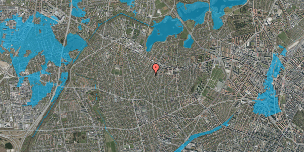 Oversvømmelsesrisiko fra vandløb på Sonnerupvej 43, st. , 2700 Brønshøj