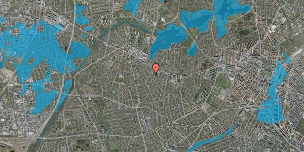 Oversvømmelsesrisiko fra vandløb på Sonnerupvej 52, 2700 Brønshøj