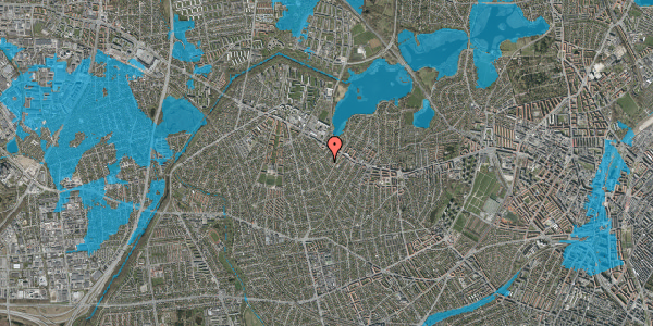 Oversvømmelsesrisiko fra vandløb på Sonnerupvej 69, 2700 Brønshøj
