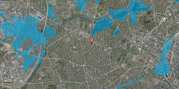 Oversvømmelsesrisiko fra vandløb på Sonnerupvej 71, 2700 Brønshøj