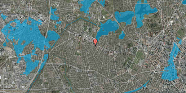 Oversvømmelsesrisiko fra vandløb på Sonnerupvej 76, 2700 Brønshøj