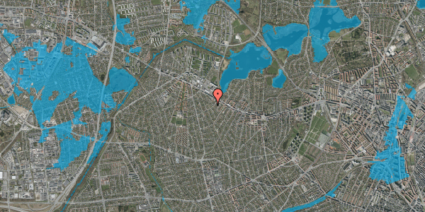 Oversvømmelsesrisiko fra vandløb på Sonnerupvej 77, 1. , 2700 Brønshøj