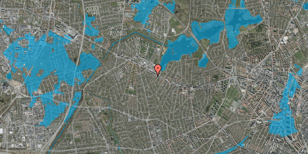 Oversvømmelsesrisiko fra vandløb på Sonnerupvej 84, 2700 Brønshøj
