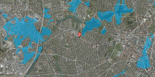 Oversvømmelsesrisiko fra vandløb på Sonnerupvej 91A, 2700 Brønshøj