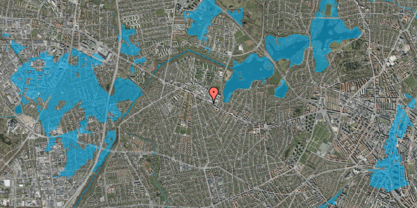 Oversvømmelsesrisiko fra vandløb på Sonnerupvej 102, 2. th, 2700 Brønshøj