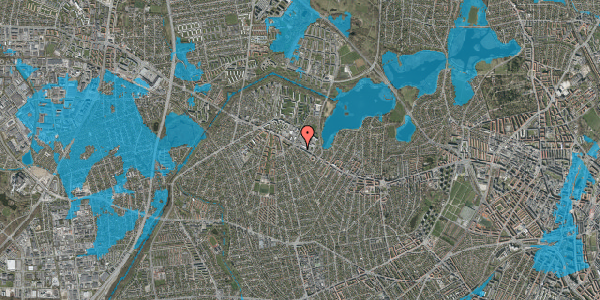 Oversvømmelsesrisiko fra vandløb på Sonnerupvej 104, 3. th, 2700 Brønshøj