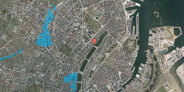 Oversvømmelsesrisiko fra vandløb på Sortedam Dossering 41B, 3. th, 2200 København N