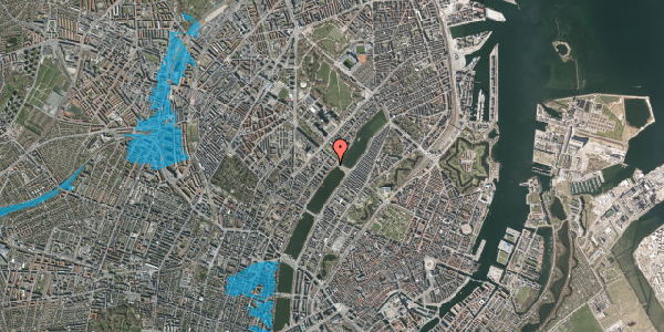 Oversvømmelsesrisiko fra vandløb på Sortedam Dossering 43, 2. th, 2200 København N