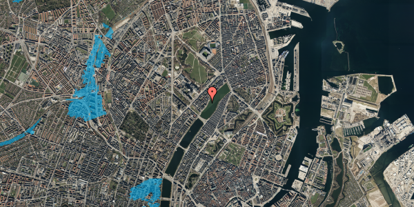 Oversvømmelsesrisiko fra vandløb på Sortedam Dossering 63A, 3. th, 2100 København Ø
