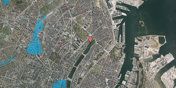 Oversvømmelsesrisiko fra vandløb på Sortedam Dossering 77, 5. 1, 2100 København Ø