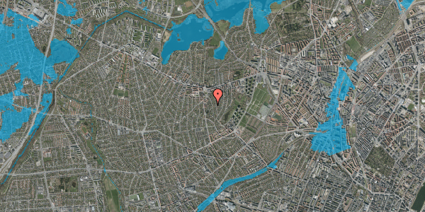 Oversvømmelsesrisiko fra vandløb på Sparresholmvej 23, 2700 Brønshøj
