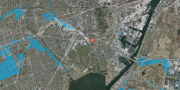 Oversvømmelsesrisiko fra vandløb på Spontinisvej 20C, 2450 København SV