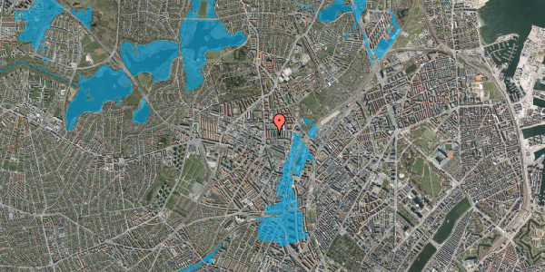 Oversvømmelsesrisiko fra vandløb på Sporemagervej 6, st. tv, 2400 København NV
