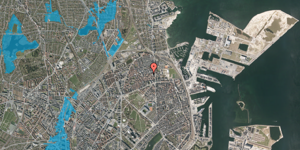 Oversvømmelsesrisiko fra vandløb på Stakkesund 12, 4. th, 2100 København Ø