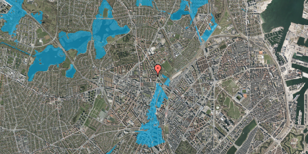 Oversvømmelsesrisiko fra vandløb på Statholdervej 1, 3. th, 2400 København NV