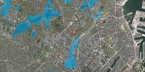 Oversvømmelsesrisiko fra vandløb på Statholdervej 2, st. th, 2400 København NV