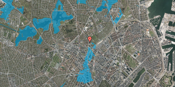 Oversvømmelsesrisiko fra vandløb på Statholdervej 4, 4. th, 2400 København NV