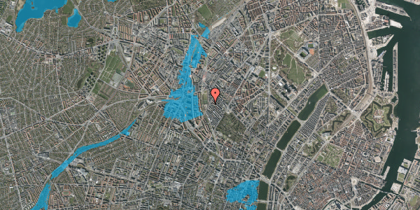 Oversvømmelsesrisiko fra vandløb på Stefansgade 33, 2. th, 2200 København N