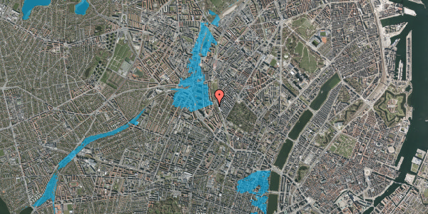 Oversvømmelsesrisiko fra vandløb på Stefansgade 45, 2. th, 2200 København N